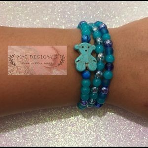 Handmade Tous bear bracelet set